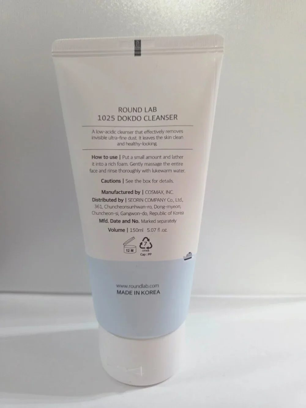 Round Lab 1025 Dokdo Cleanser Korean K Beauty Facial Cleanser
